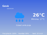 AEMET: El temps per a Gavà – 4 de Juny de 2026